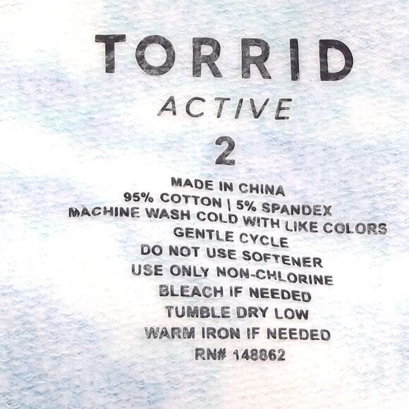 TORRID Active Sweatshirt, 2/2X, Tie-dye, Wide neck/off shoulder, Long sleeves - Picture 9 of 11